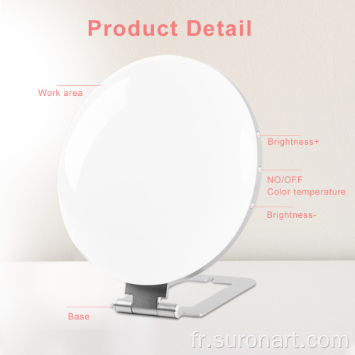 Lampe solaire de forme ronde pour la dépression saisonnière